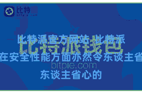 比特派官方网站 比特派钱包在安全性能方面亦然令东谈主省心的