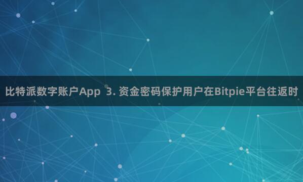比特派数字账户App  3. 资金密码保护用户在Bitpie平台往返时