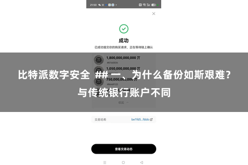 比特派数字安全  ## 一、为什么备份如斯艰难？与传统银行账户不同