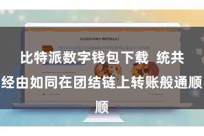 比特派数字钱包下载  统共经由如同在团结链上转账般通顺